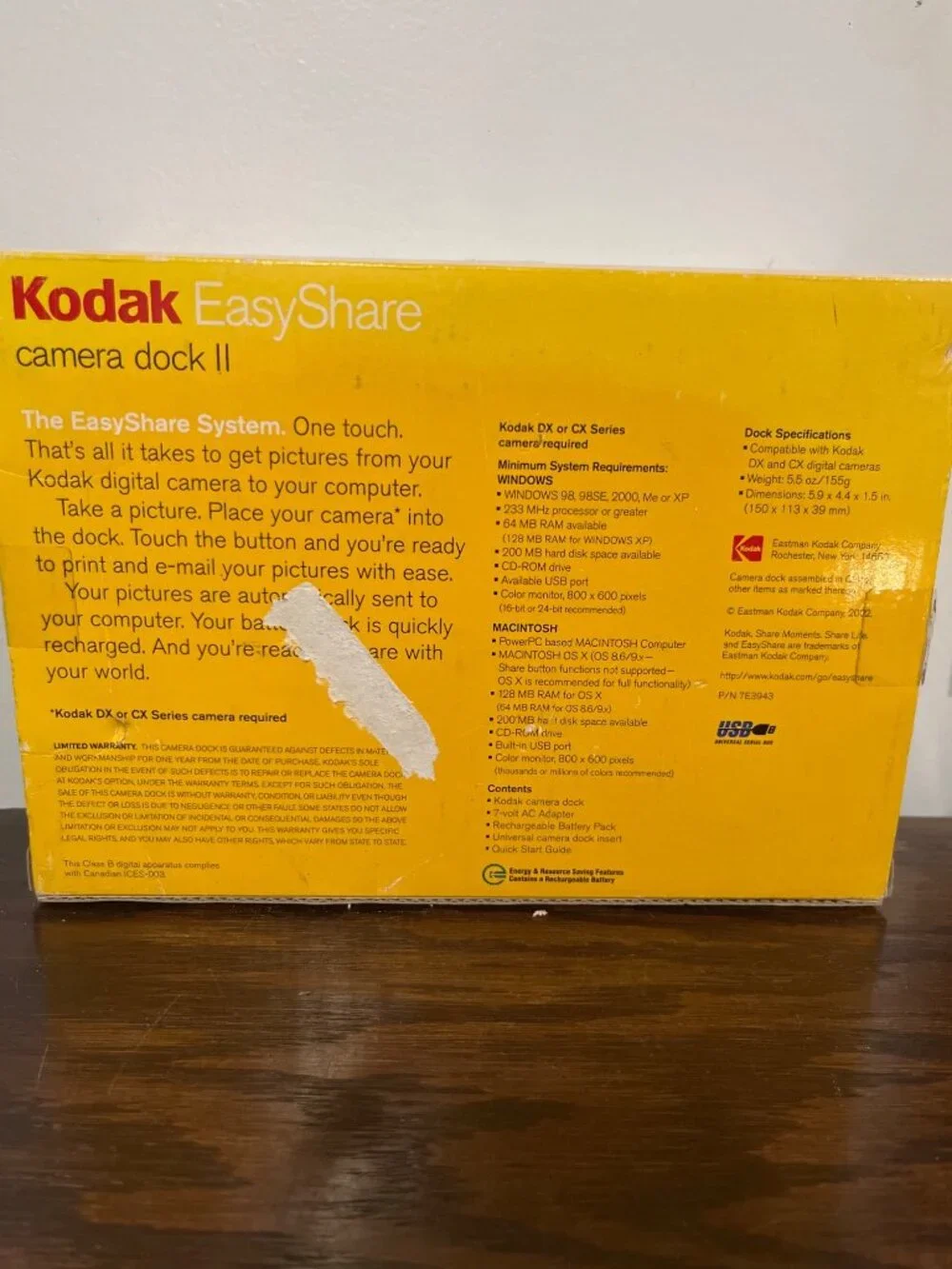 Kodak EasyShare Camera Dock II DX & CX Digital Cameras Fast Picture Transfer